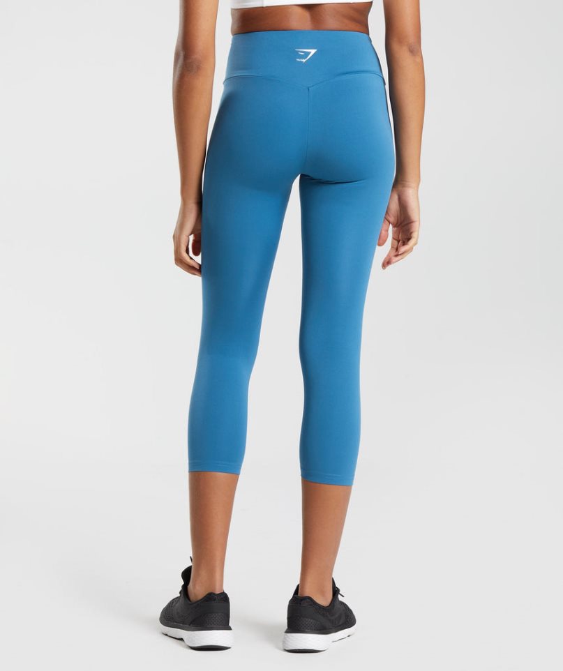 Women's Gymshark Training 7/8 Leggings Blue | NZ 9KWFQJ